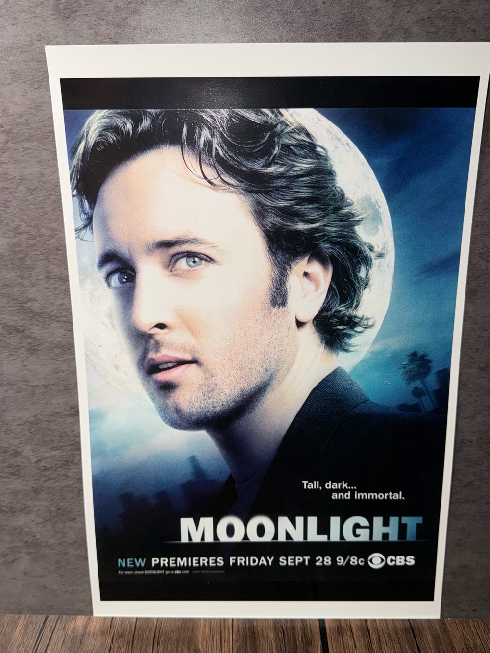 Moonlight 2007 CBS TV Series Promo Poster Print 11x17 Alex O'Loughlin Vampire